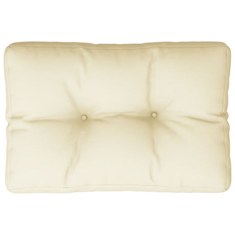 VidaXL Palettenkissen 60x40x12 cm Stoff cremefarben