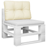 VidaXL Palettenkissen 60x40x12 cm Stoff cremefarben
