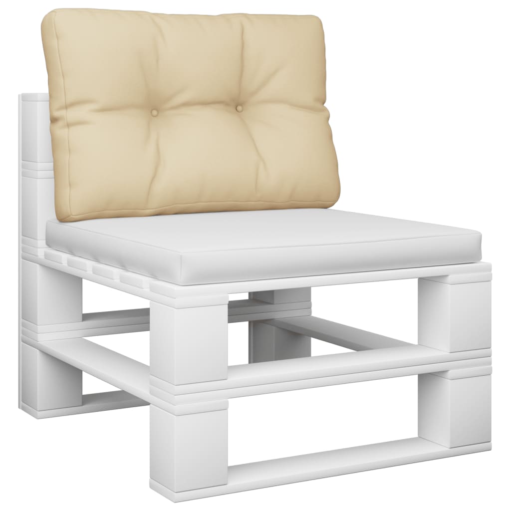 VidaXL Palettenkissen 60x40x12 cm Stoff beige