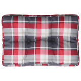 Vidaxx Palettenkissen 60x40x12 cm Stoff Rautenmuster rot