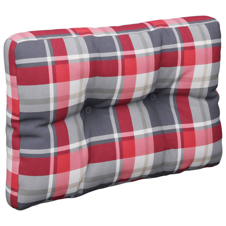 Vidaxx Palettenkissen 60x40x12 cm Stoff Rautenmuster rot