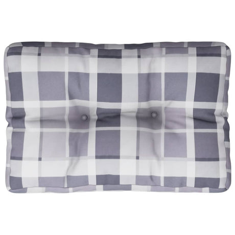 Vidaxx Palettenkissen 60x40x12 cm Stoff Rautenmuster grau