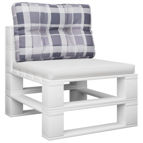 Vidaxx Palettenkissen 60x40x12 cm Stoff Rautenmuster grau