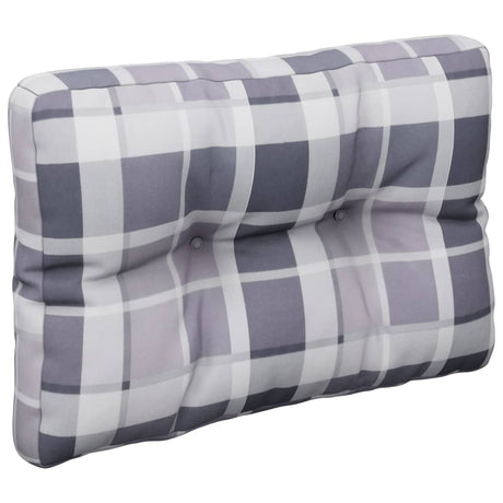 Vidaxx Palettenkissen 60x40x12 cm Stoff Rautenmuster grau