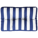 VidaXL Palettenkissen gestreift 60x40x12 cm Stoff blau und weiß