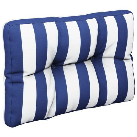 VidaXL Palettenkissen gestreift 60x40x12 cm Stoff blau und weiß