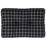 VidaXL Palettenkissen Rautenmuster 60x40x12 cm Stoff schwarz