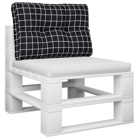 VidaXL Palettenkissen Rautenmuster 60x40x12 cm Stoff schwarz