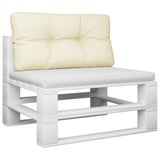 VidaXL Palettenkissen 70x40x12 cm Stoff cremefarben