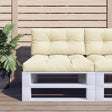 VidaXL Palettenkissen 70x40x12 cm Stoff cremefarben