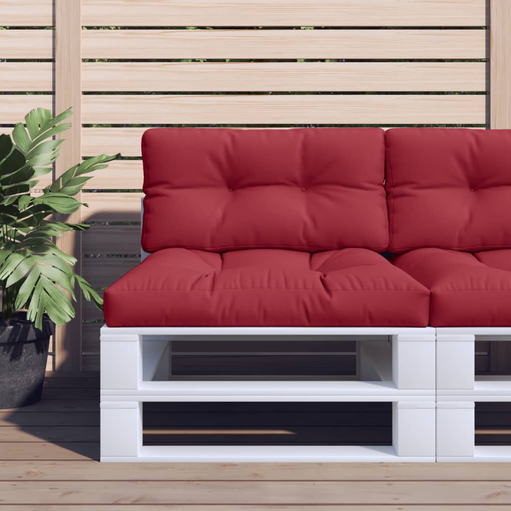 VidaXL Palettenkissen 70x40x12 cm Stoff weinrot