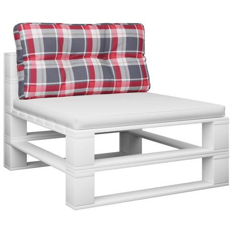 Vidaxl palletkussen 70x40x12 cm stof ruitpatroon rood