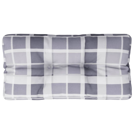 VidaXL Palettenkissen 70x40x12 cm Stoff Rautenmuster grau