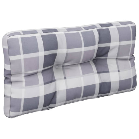 VidaXL Palettenkissen 70x40x12 cm Stoff Rautenmuster grau