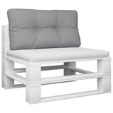 VidaXL Palettenkissen 80x40x12 cm Stoff grau