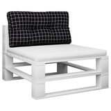 VidaXL Palettenkissen Rautenmuster 80x40x12 cm Stoff Schwarz