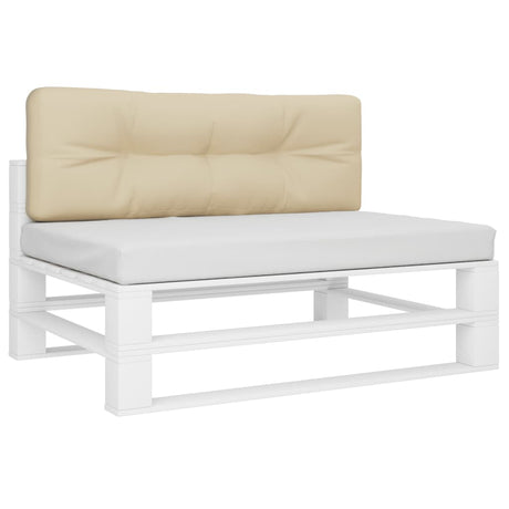 VidaXL Palettenkissen 120x40x12 cm Stoff beige