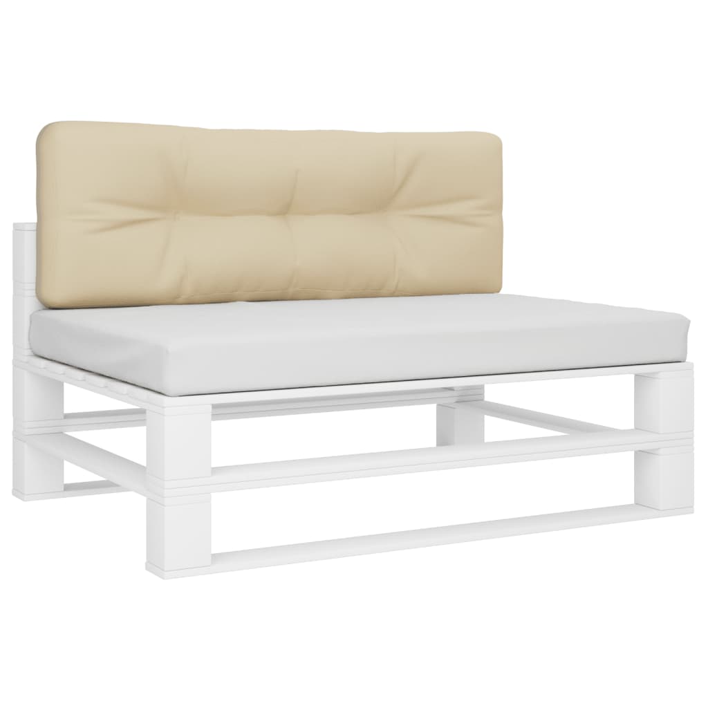 VidaXL Palettenkissen 120x40x12 cm Stoff beige