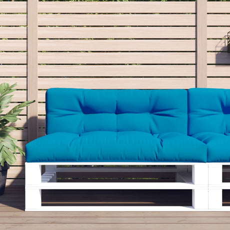 VidaXL Palettenkissen 120x40x12 cm Stoff Hellblau