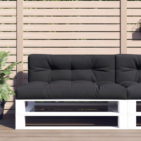 VidaXL Palettenkissen 120x40x12 cm Stoff schwarz