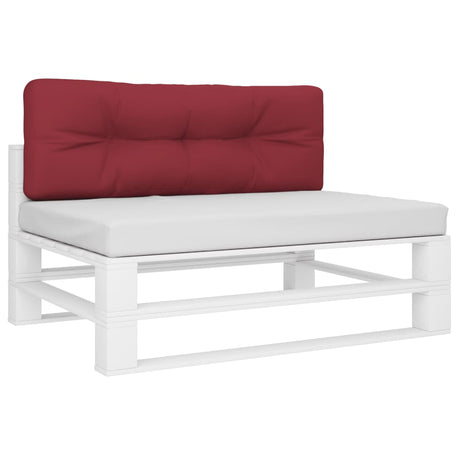 VidaXL Palettenkissen 120x40x12 cm Stoff weinrot