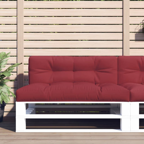 VidaXL Palettenkissen 120x40x12 cm Stoff weinrot