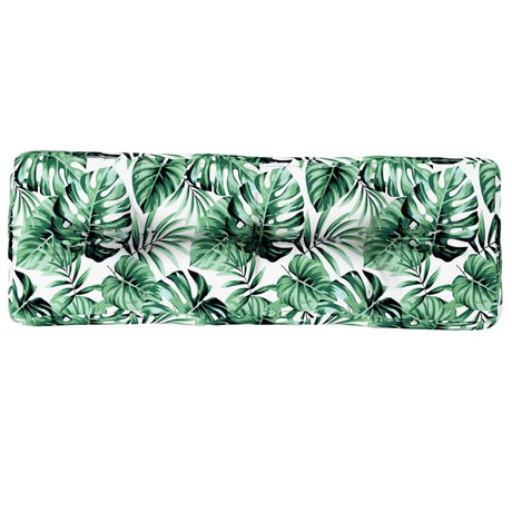 VidaXL Palettenkissen 120x40x12 cm Stoff Blattmuster