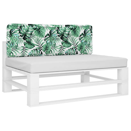 VidaXL Palettenkissen 120x40x12 cm Stoff Blattmuster