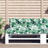VidaXL Palettenkissen 120x40x12 cm Stoff Blattmuster