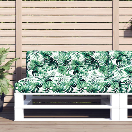 VidaXL Palettenkissen 120x40x12 cm Stoff Blattmuster
