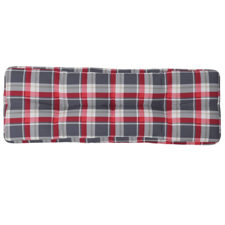 Vidaxx Palettenkissen 120x40x12 cm Stoff Rautenmuster rot