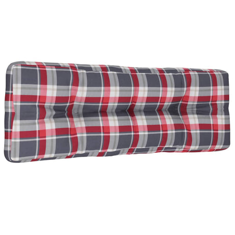 Vidaxx Palettenkissen 120x40x12 cm Stoff Rautenmuster rot