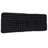VidaXL Palettenbankauflage 120x40x12 cm Stoff Rautenmuster Schwarz