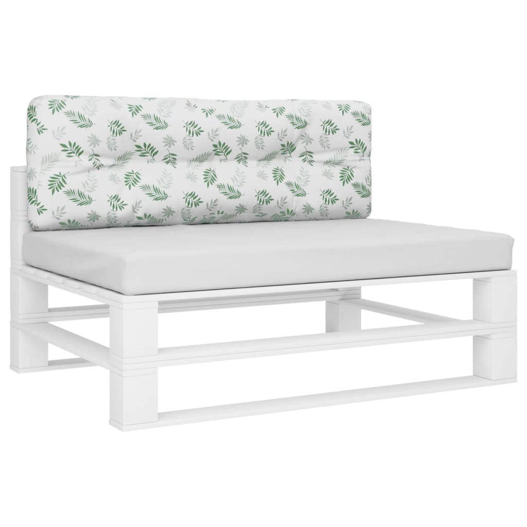 VidaXL Palettenkissen 120x40x12 cm Stoff Blattmuster