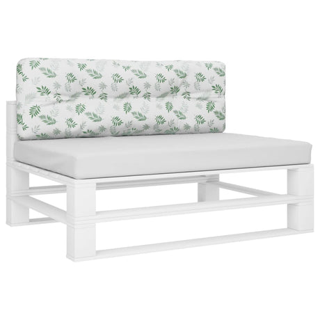 VidaXL Palettenkissen 120x40x12 cm Stoff Blattmuster