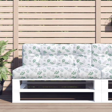 VidaXL Palettenkissen 120x40x12 cm Stoff Blattmuster