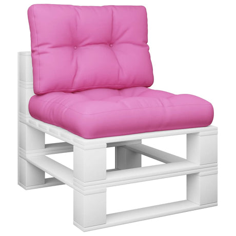 VidaXL Palettenkissen 2 Stück Stoff rosa