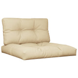 VidaXL Palettenkissen 2 Stück Stoff Beige
