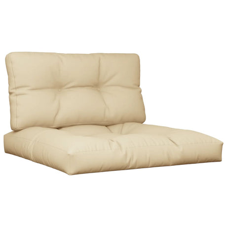 VidaXL Palettenkissen 2 Stück Stoff Beige