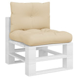 VidaXL Palettenkissen 2 Stück Stoff Beige