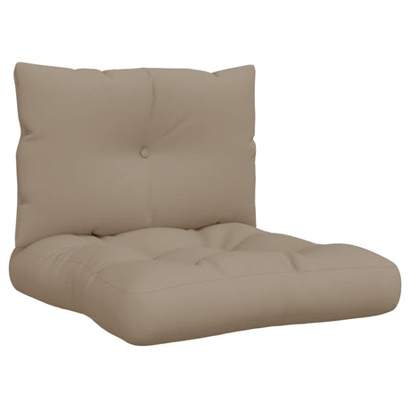 VidaXL Palettenkissen 2 Stück Stoff Taupe