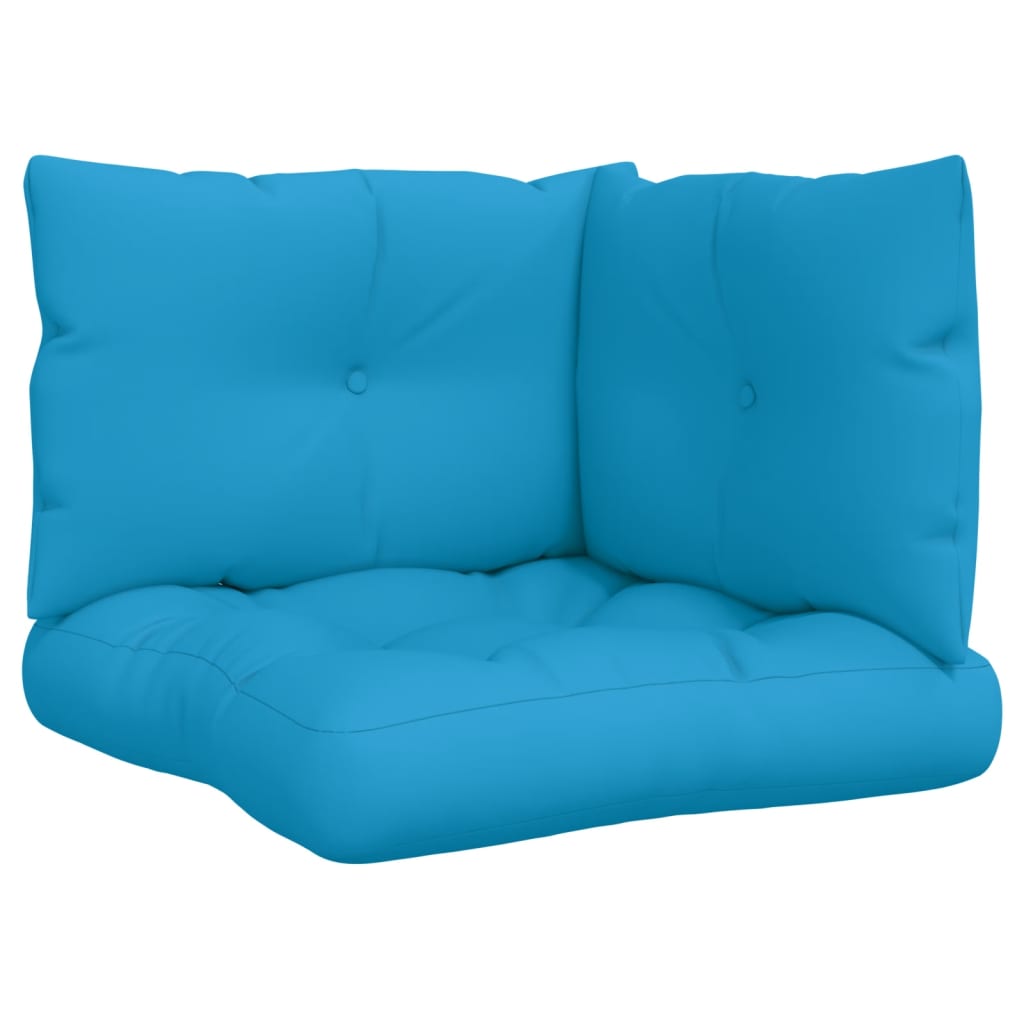 VidaXL Palettenkissen 3 Stück Stoff Blau
