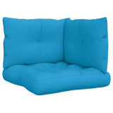VidaXL Palettenkissen 3 Stück Stoff Blau