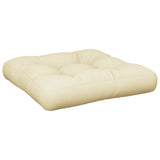 Vidaxx Palettenkissen 60x61,5x10 cm Stoff cremefarben