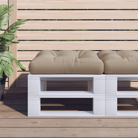 Vidaxl palletkussen 60x61,5x10 cm stof taupe