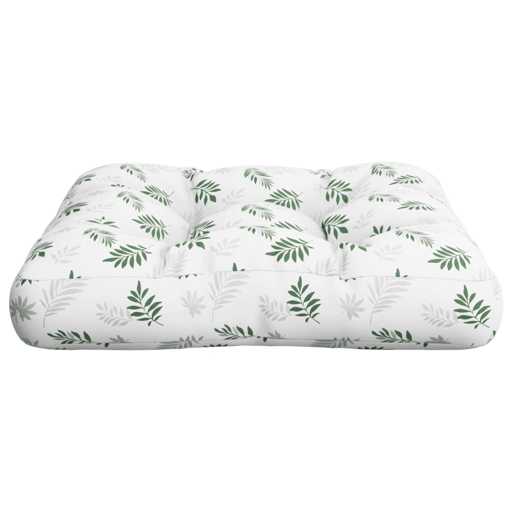VidaXL Palettenkissen 60x61,5x10 cm Blattmuster Oxford-Stoff