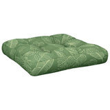 VidaXL Palettenkissen 60x61,5x10 cm Blattmuster Oxford-Stoff