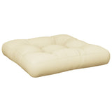 VidaXL Palettenkissen 58x58x10 cm Stoff cremefarben