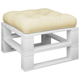 VidaXL Palettenkissen 58x58x10 cm Stoff cremefarben