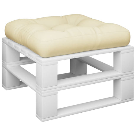 VidaXL Palettenkissen 58x58x10 cm Stoff cremefarben